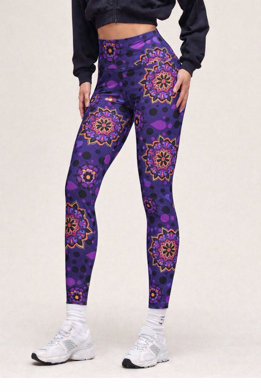 Buccleuch Studios x Shimena – Electric Mandala Buttery Soft High-Waisted Leggings