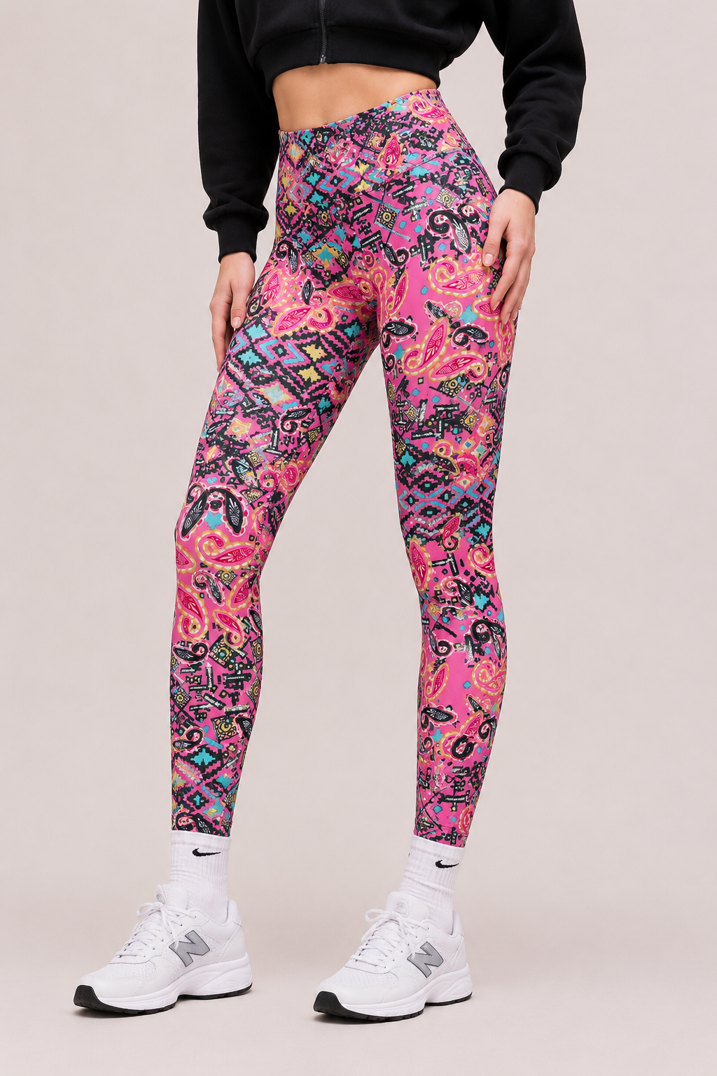 Electric Paisley High-Waisted Leggings | Buccleuch Studios x Shimena