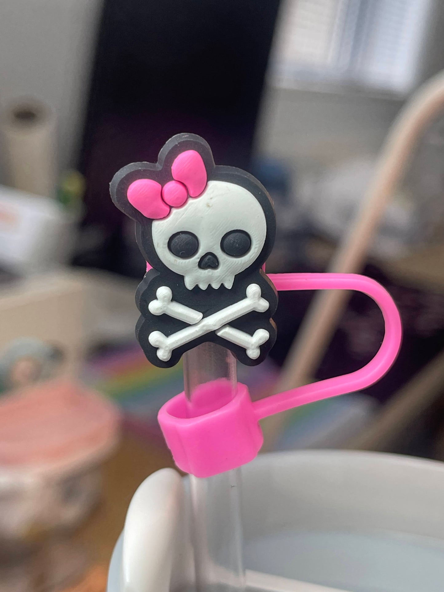 Character Straw topper cover for 40oz Quencher tumbler. Fits Stanley V1 and H2.0 and all Dupesupes