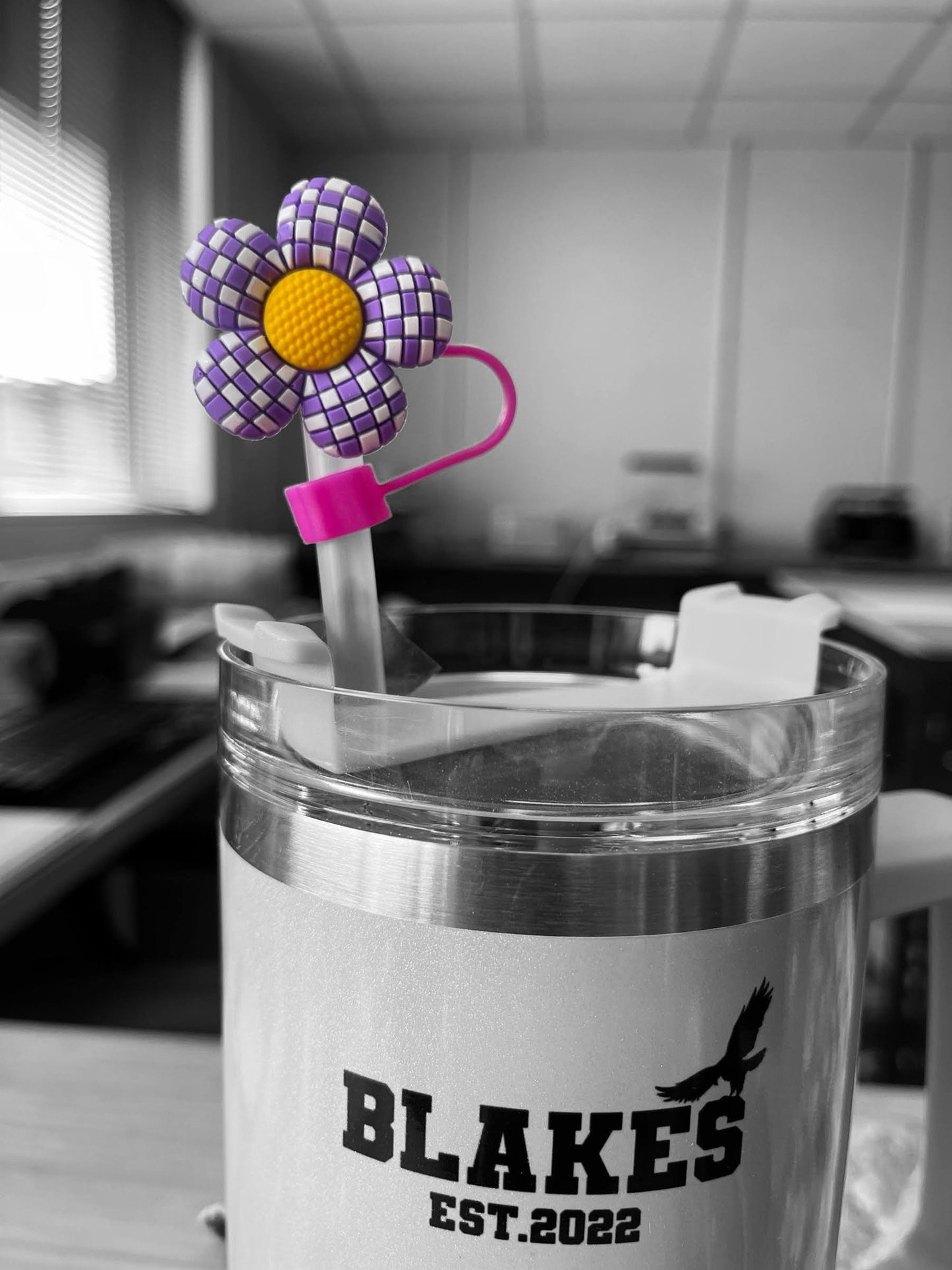 Flower Straw topper cover for 40oz Quencher tumbler. Fits Stanley V1 and H2.0 and all Dupes (Copy)