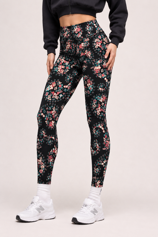 Buccleuch Studios x Shimena Midnight Blossom High-Waisted Leggings